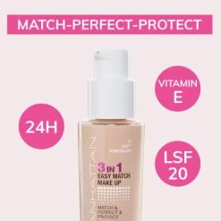 Foundation 3in1 Easy Match Soft Porcelain 30, LSF 20, 30 Ml -Make-up Foundation Verkäufe manhattan cosmetics foundation 3in1 easy match soft porcelain 30 lsf 20 2