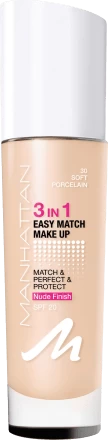 Foundation 3in1 Easy Match Soft Porcelain 30, LSF 20, 30 Ml