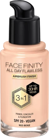 Max Factor Foundation Facefinity All Day Flawless LSF 20, 55 Beige, 30 Ml
