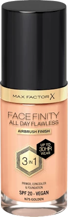 Max Factor Foundation Facefinity All Day Flawless LSF 20, 75 Golden, 30 Ml