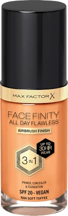 Max Factor Foundation Facefinity All Day Flawless LSF 20, 84 Soft Toffee, 30 Ml