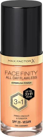 Max Factor Foundation Facefinity All Day Flawless LSF 20, 85 Caramel, 30 Ml