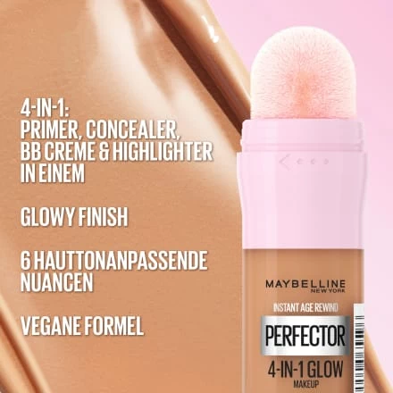 Maybelline New York Foundation Instant Perfector Glow 4in1, 0.5 Fair-Light Cool, 20 Ml 10 Maybelline New York Foundation Instant Perfector Glow 4in1, 0.5 Fair-Light Cool, 20 Ml – Bild 8