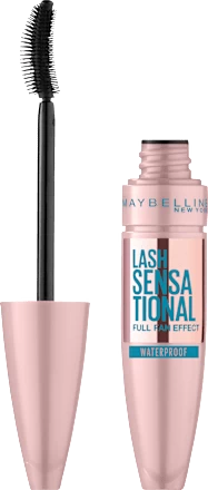 Maybelline New York Mascara Lash Sensational Voller-Wimpern-Fächer Waterproof Very Black, 9,5 Ml