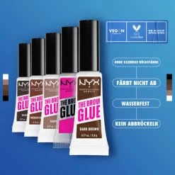 NYX PROFESSIONAL MAKEUP Augenbrauengel The Brow Glue Styler 04 Dark Brown, 5 G -Make-up Foundation Verkäufe nyx professional makeup augenbrauengel the brow glue styler 04 dark brown 6