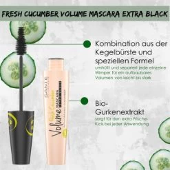 Mascara Fresh Cucumber Volume Extra Black, 12 Ml -Make-up Foundation Verkäufe sante naturkosmetik mascara fresh cucumber volume extra black 2